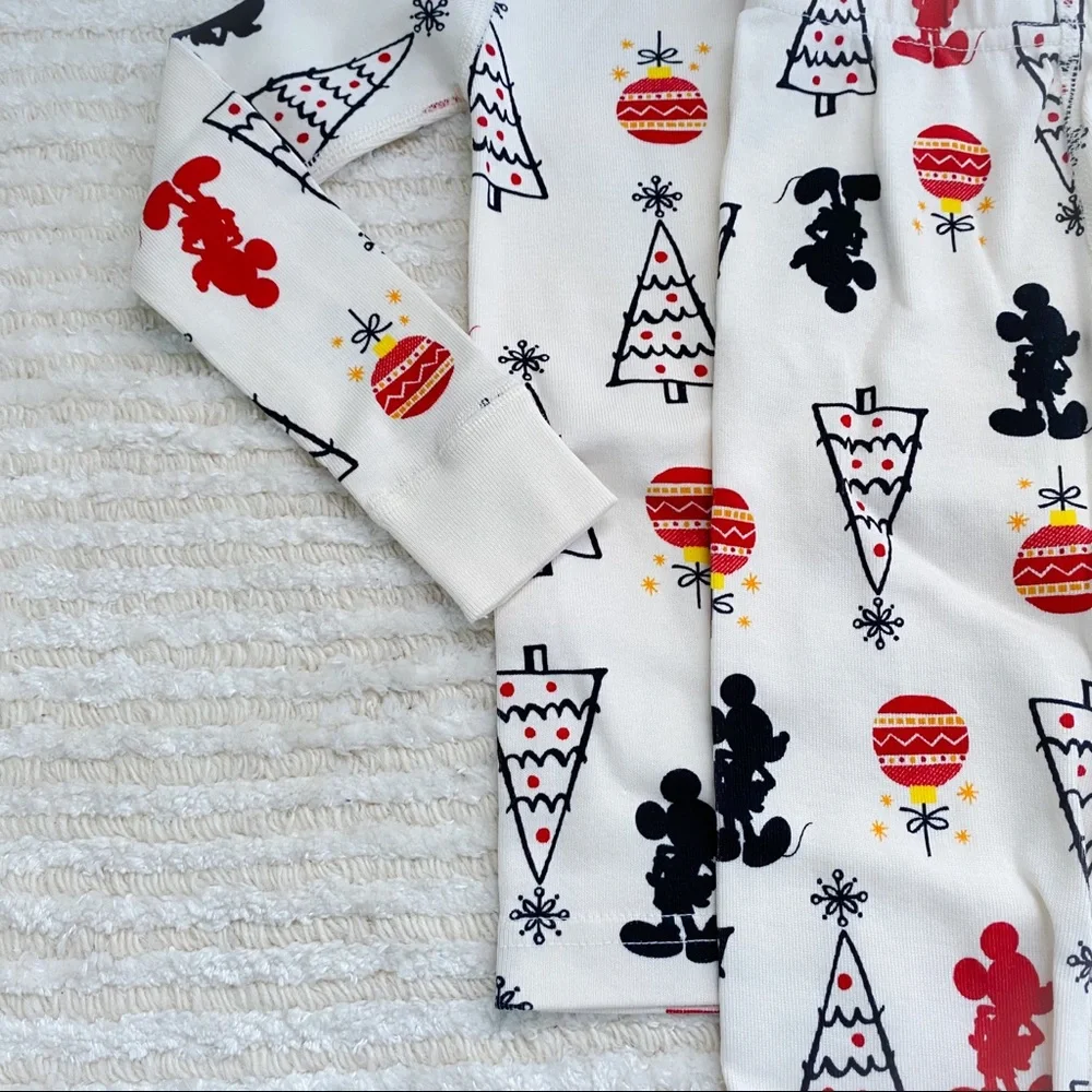 NWT Hanna Andersson Mickey Folk Tree long johns